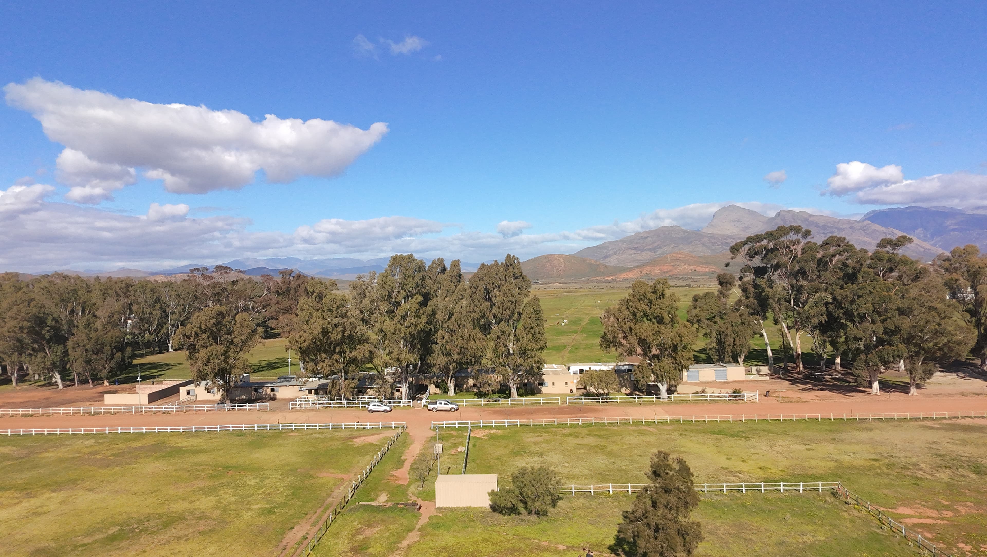 Aerial view of the property